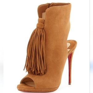 Christian Louboutin Ottaka Suede Fringe Boots